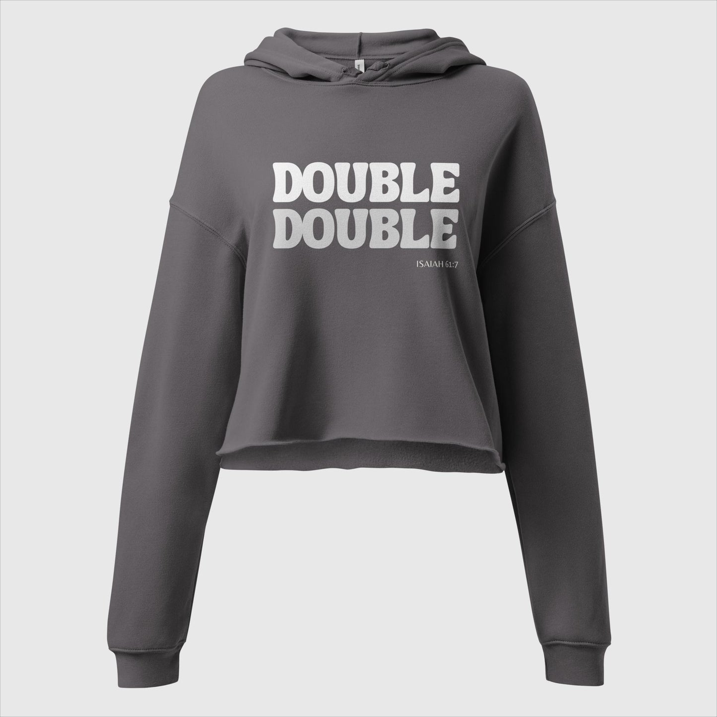 Double Portion- Shout it from the Front Crop Hoodie