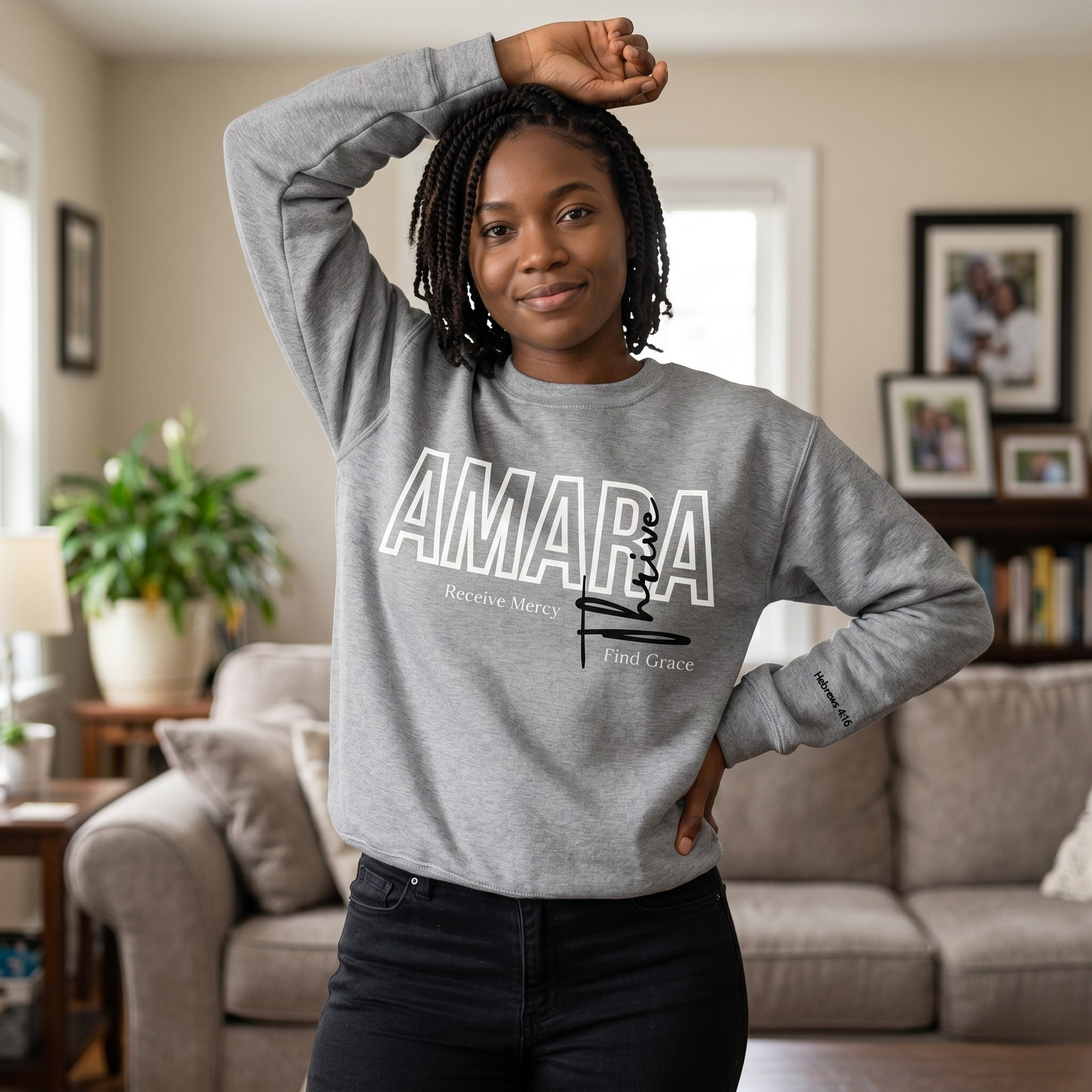 AmaraThrive- bold premium cotton sweatshirt