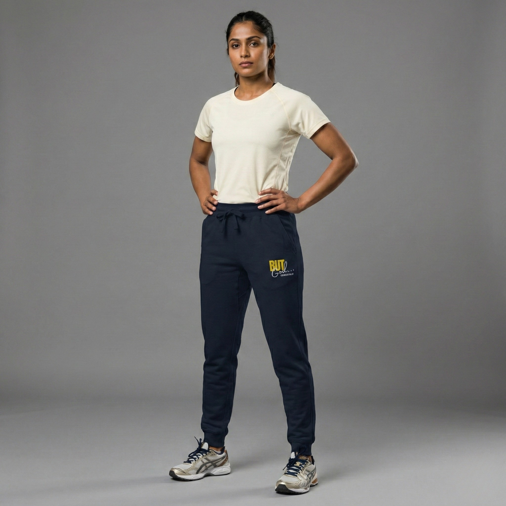 But God- fleece cotton sweatpants